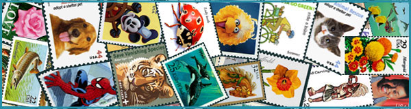 US Postage Stamps Banner