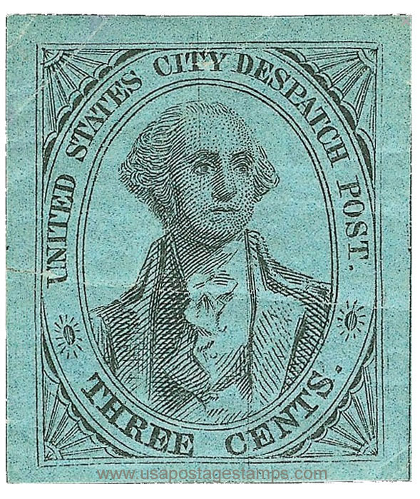US 1842 Carriers' Stamp 3c. New York, N.Y. Scott. 6LB5