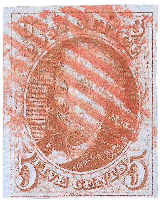US 1947 Benjamin Franklin Stamp 5c. Scott. 1c
