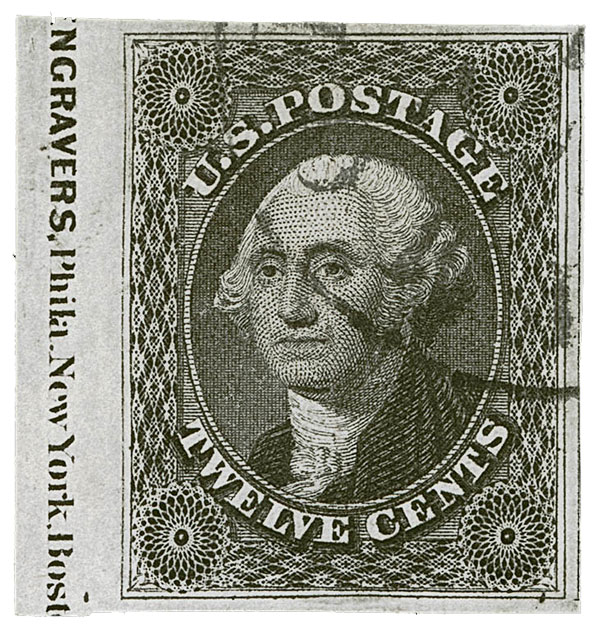 US 1851 George Washington (1732-1799) 12c. Scott. 17