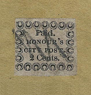 US 1851 Carriers' Stamp 2c. Charleston, South Carolina Scott. 4LB10