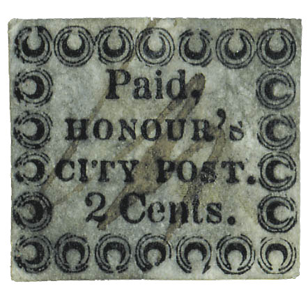 US 1851 Carriers' Stamp 2c. Charleston, South Carolina Scott. 4LB9