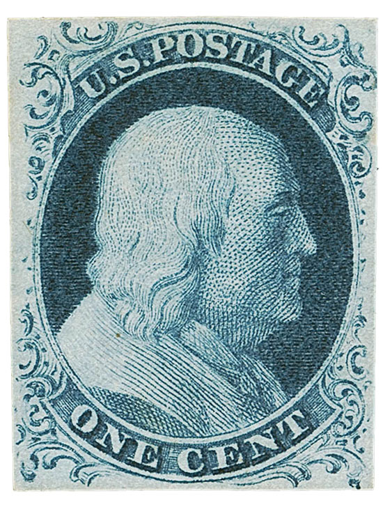 US 1852 Benjamin Franklin (1706-1790) 1c. Scott. 9