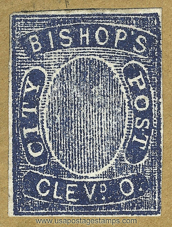 US 1854 Carriers' Stamp Cleveland, Ohio Scott. 10LB1
