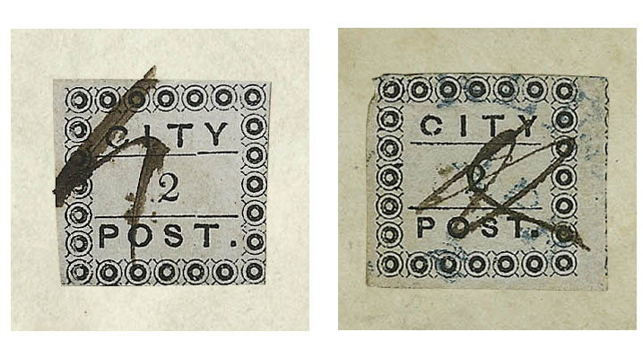 US 1854 Carriers' Stamp 2c. Charleston, South Carolina Scott. 4LB3