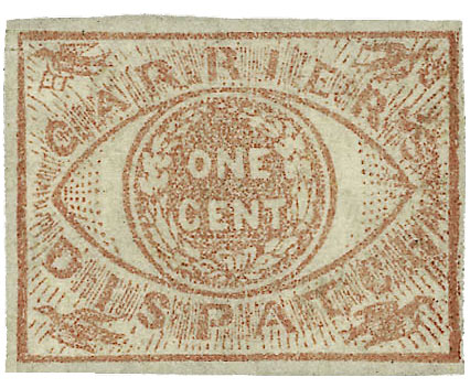 US 1856 Carriers' Stamp 1c. Baltimore, Maryland Scott. 1LB7