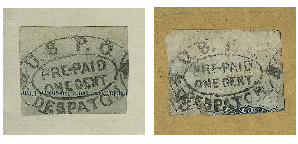 US 1856 Carriers' Stamp 1c. Philadelphia, Pennsylvania Scott. 7LB18