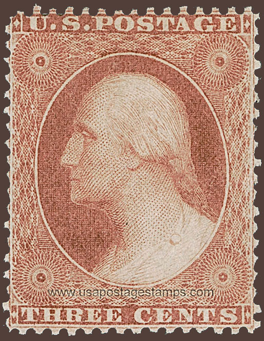 US 1857 George Washington (1732-1799) 3c. Scott. 25