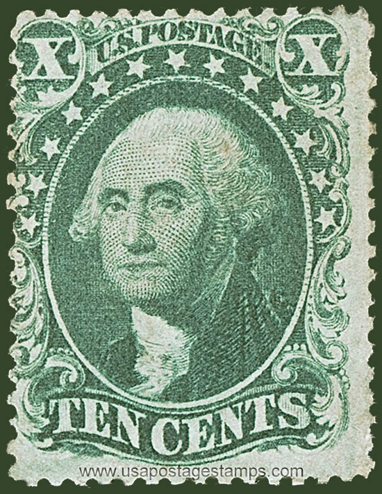 US 1857 George Washington (1732-1799) 10c. Scott. 34