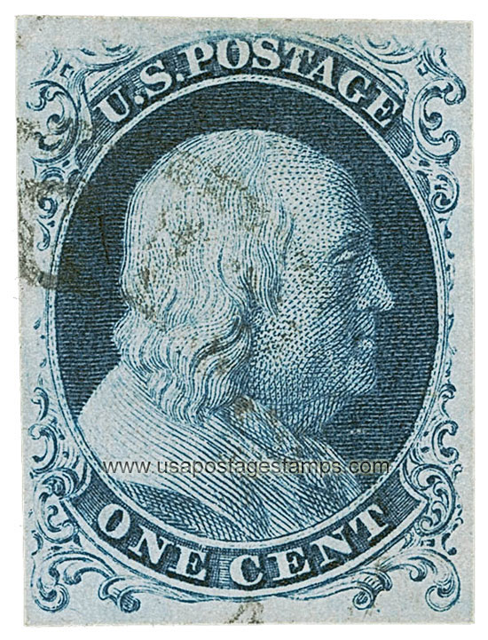 US 1857 Benjamin Franklin (1706-1790) 1c. Scott. 6
