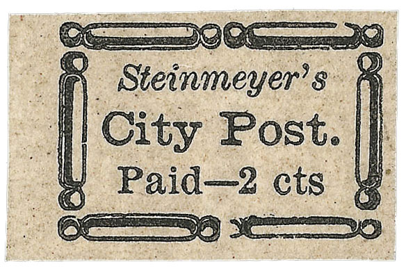 US 1859 Carriers' Stamp 2c. Charleston, South Carolina Scott. 4LB20
