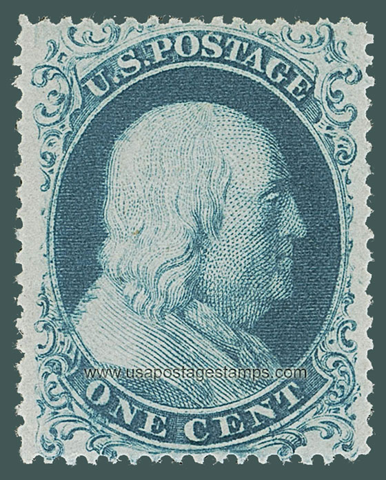 US 1861 Benjamin Franklin (1706-1790) 1c. Scott. 18