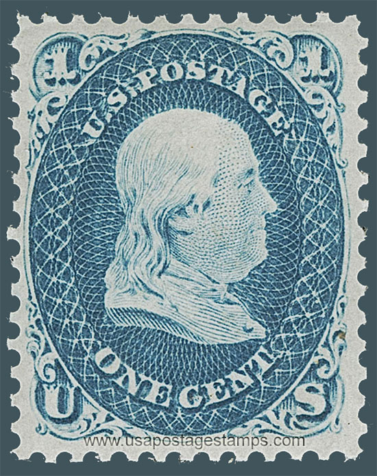 US 1861 Benjamin Franklin (1706-1790) 1c. Scott. 63