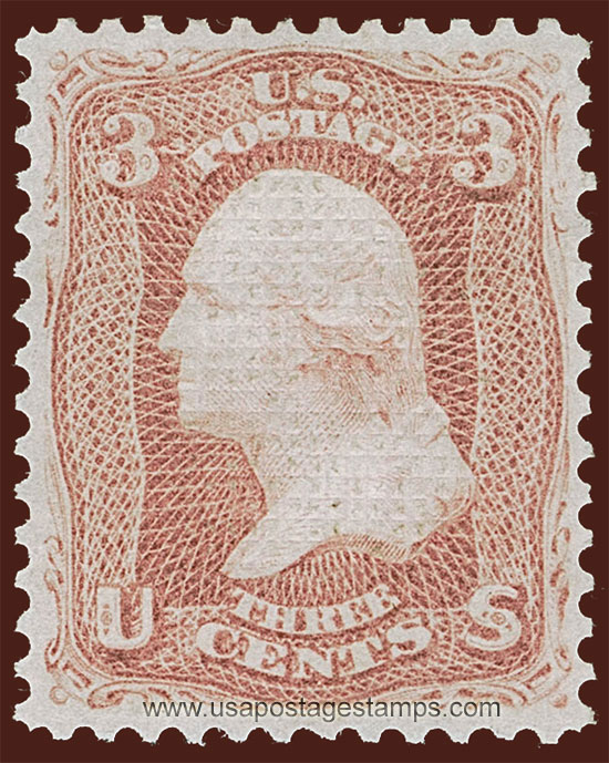 US 1867 George Washington (1732-1799) 3c. Scott. 83