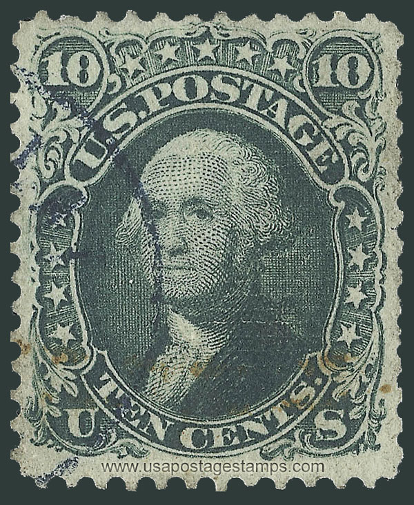 US 1867 George Washington (1732-1799) 10c. Scott. 85D