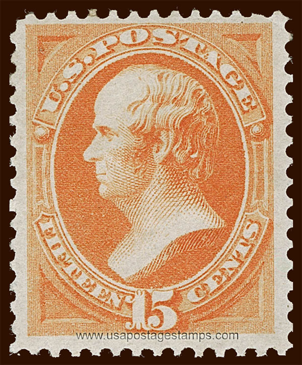 US 1873 Daniel Webster (1782-1852) 15c. Scott. 163