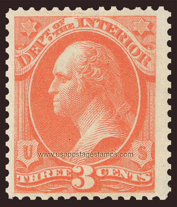 US 1873 George Washington (1732-1799) 3c. Official Scott. O17