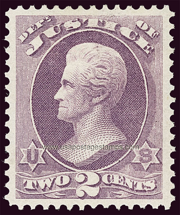 US 1873 Andrew Jackson (1767-1845) 2c. Official Scott. O26