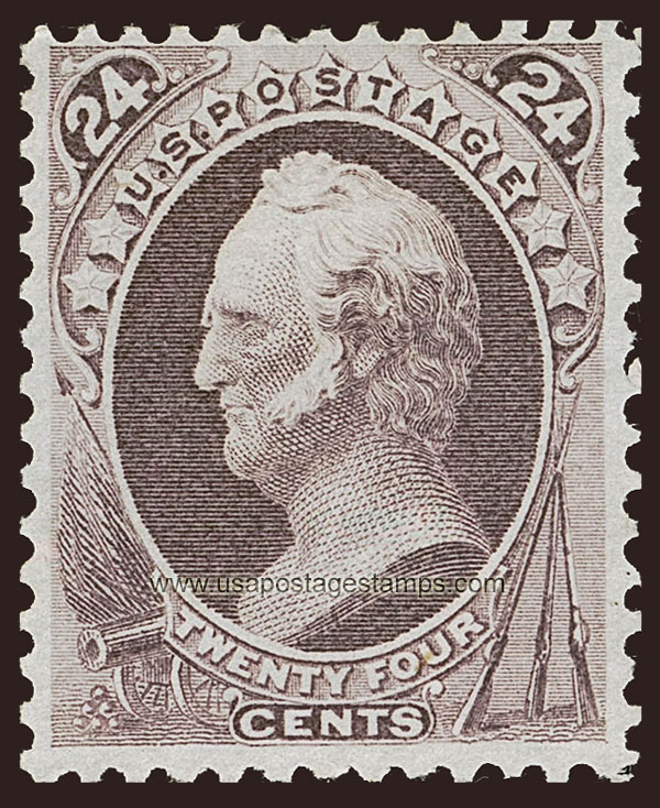 US 1875 Winfield Scott (1786-1866) 24c. Scott. 175
