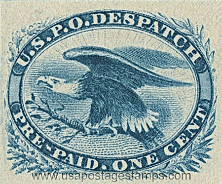 US 1875 Carriers' Stamp Bald Eagle 1c. Scott. LO5