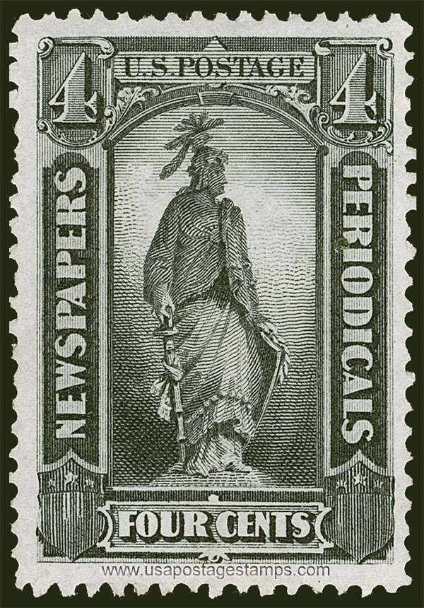 US 1875 Statue of Freedom 4c. Scott. PR35 Newspaper Stamp