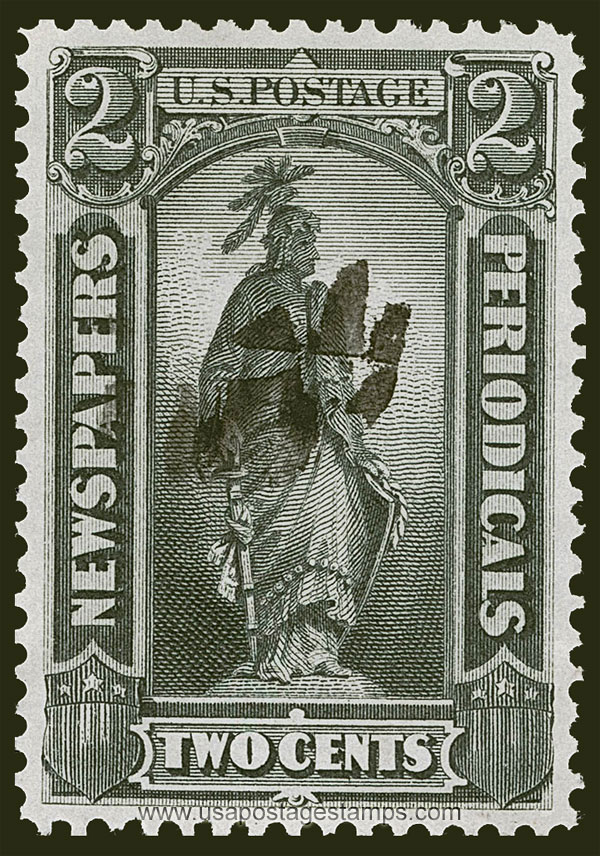 US 1875 Statue of Freedom 2c. Scott. PR9 Newspaper Stamp