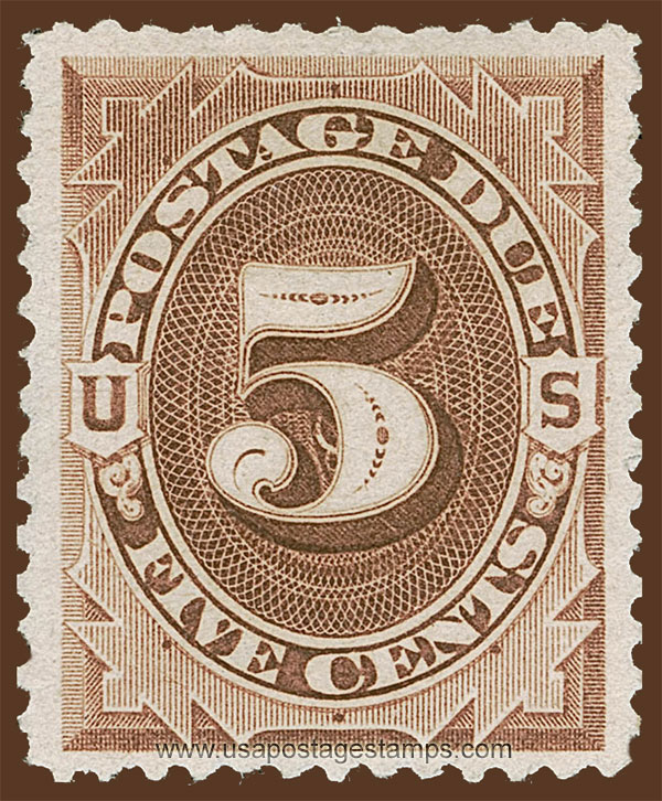 US 1879 Postage Due Stamp 5c. Scott. J11