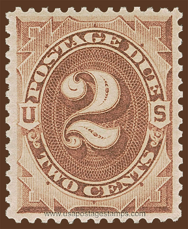 US 1879 Postage Due Stamp 2c. Scott. J2