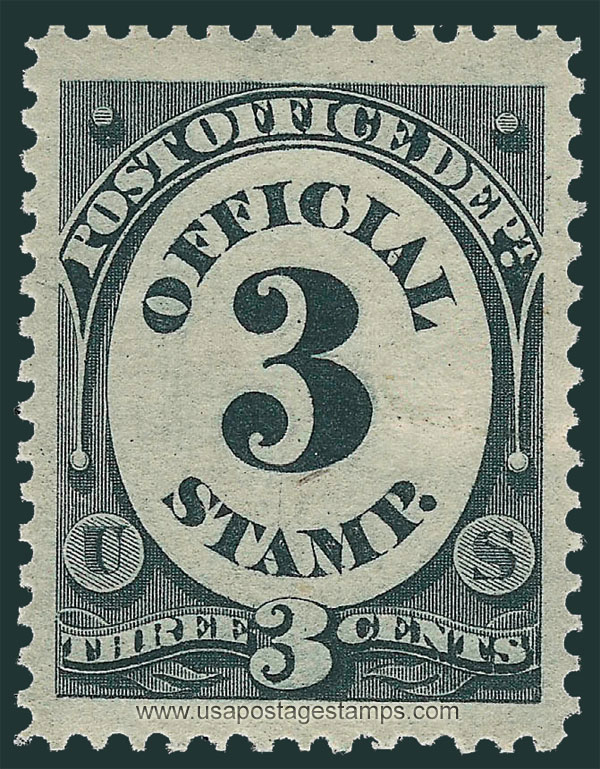 US 1879 Post Office Dept. Official 3c. Scott. O108