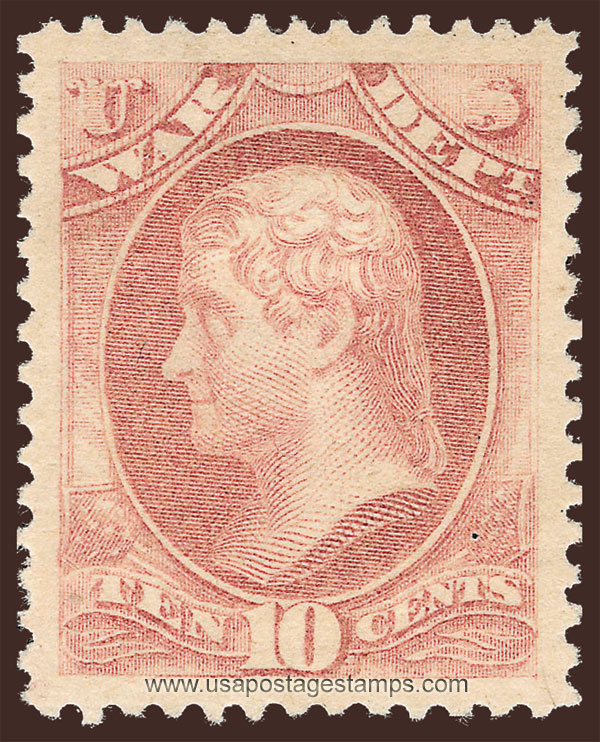 US 1879 Thomas Jefferson (1743-1826) 10c. Official Scott. O118