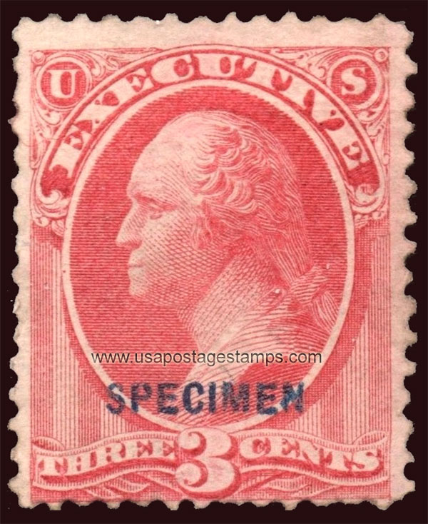 US 1879 George Washington (1732-1799) 3c. Official OVPT. Scott. O12S
