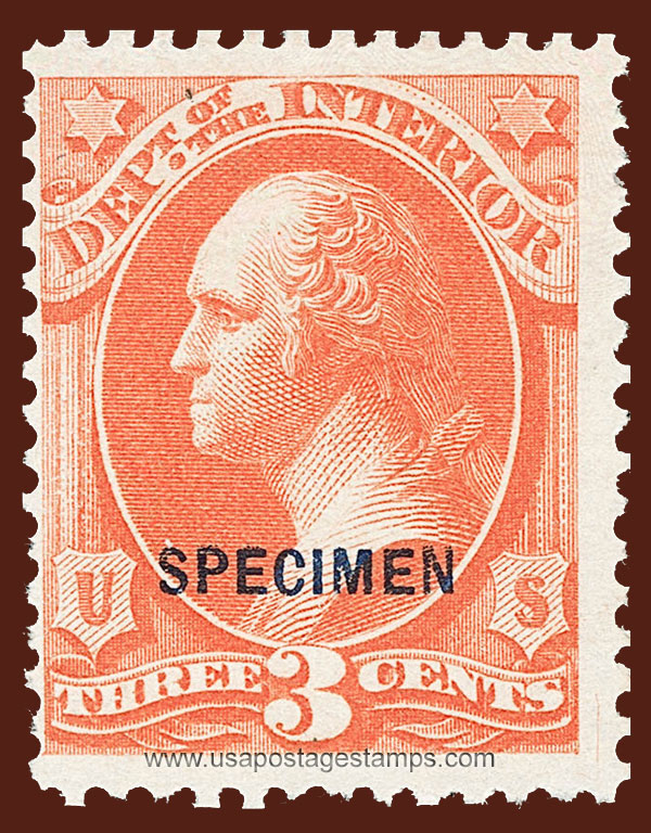US 1879 George Washington (1732-1799) 3c. Official OVPT. Scott. O17S