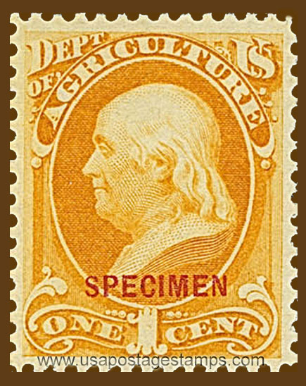 US 1879 Benjamin Franklin (1706-1790) 1c. Official OVPT. Scott. O1S
