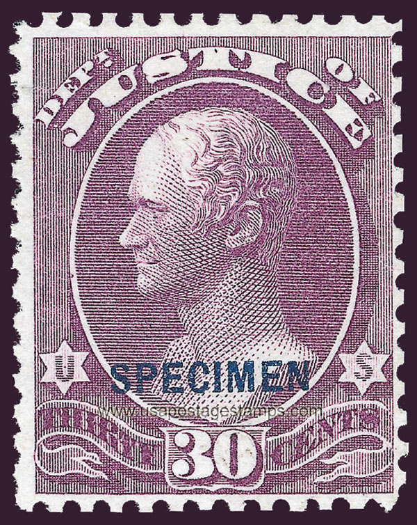 US 1879 Alexander Hamilton (1757-1804) 30c. Official OVPT. Scott. O33S