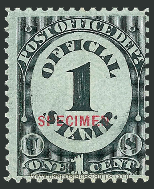 US 1879 Post Office Dept. Official OVPT. 1c. Scott. O47S