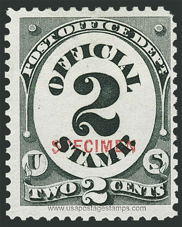 US 1879 Post Office Dept. Official OVPT. 2c. Scott. O48S