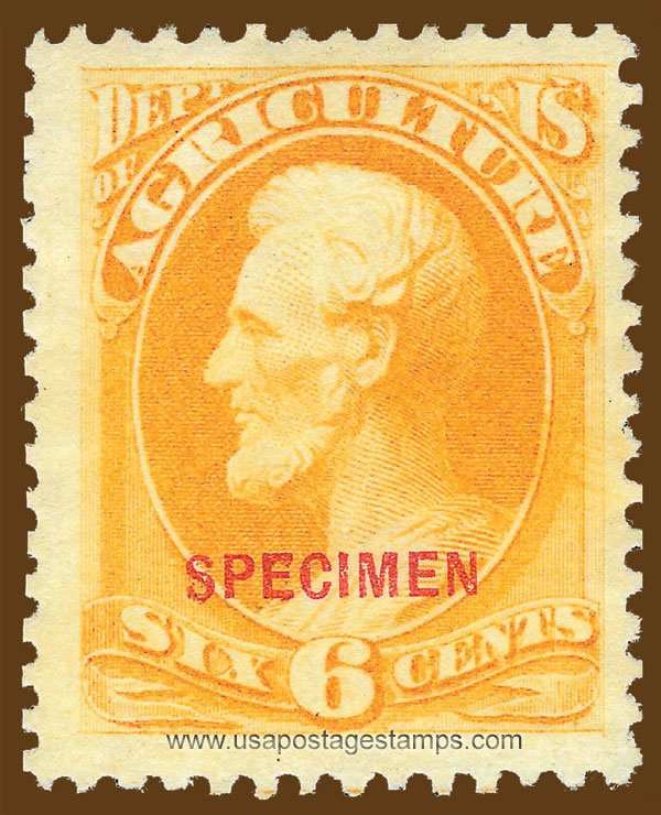 US 1879 Abraham Lincoln (1809-1865) 6c. Official OVPT. Scott. O4S