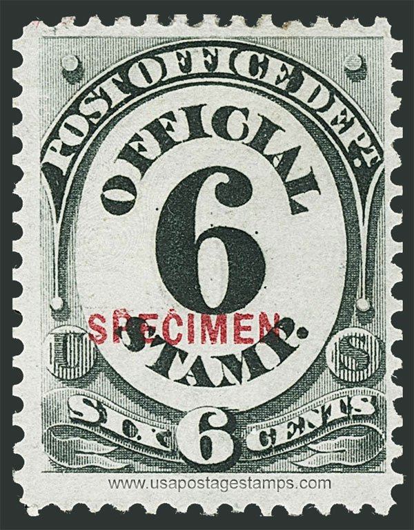 US 1879 Post Office Dept. Official OVPT. 6c. Scott. O50S