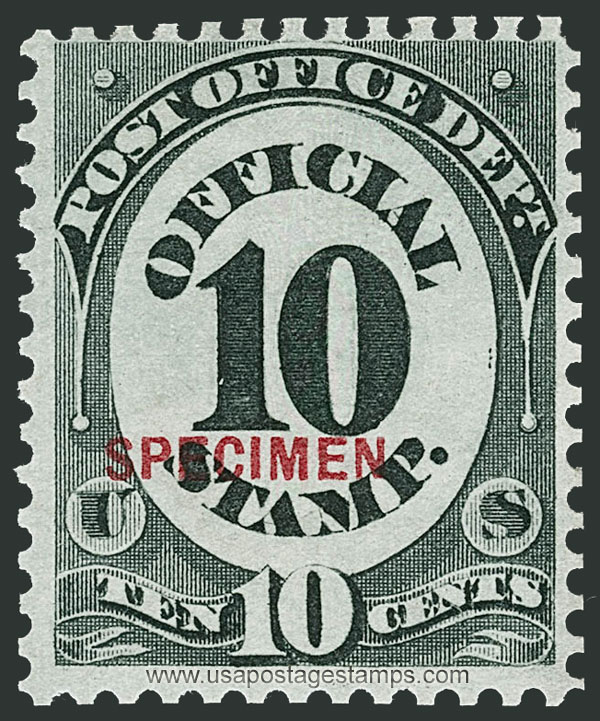 US 1879 Post Office Dept. Official OVPT. 10c. Scott. O51S