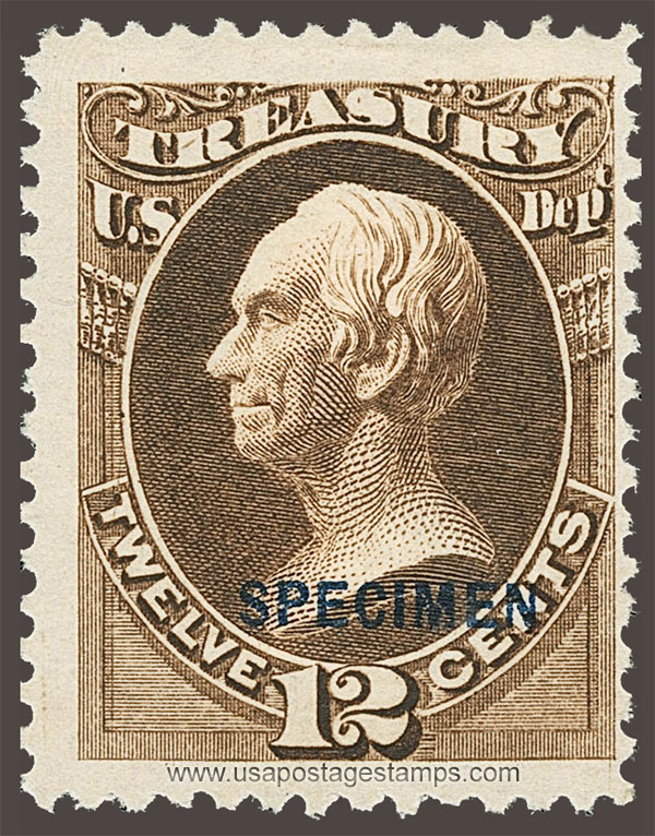 US 1879 Henry Clay (1777-1852) 12c. Official OVPT. Scott. O78S