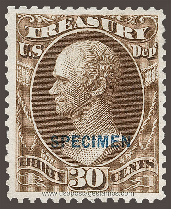 US 1879 Alexander Hamilton (1757-1804) 30c. Official OVPT. Scott. O81S