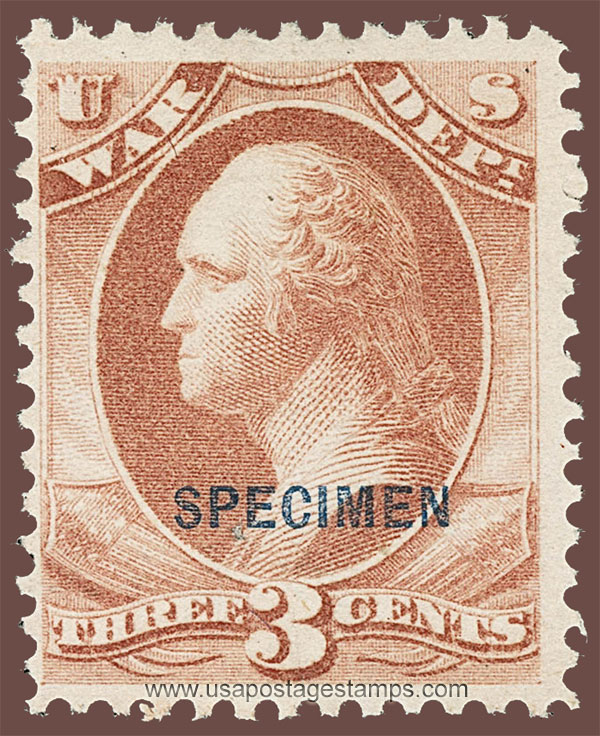 US 1879 George Washington (1732-1799) 3c. Official OVPT. Scott. O85S
