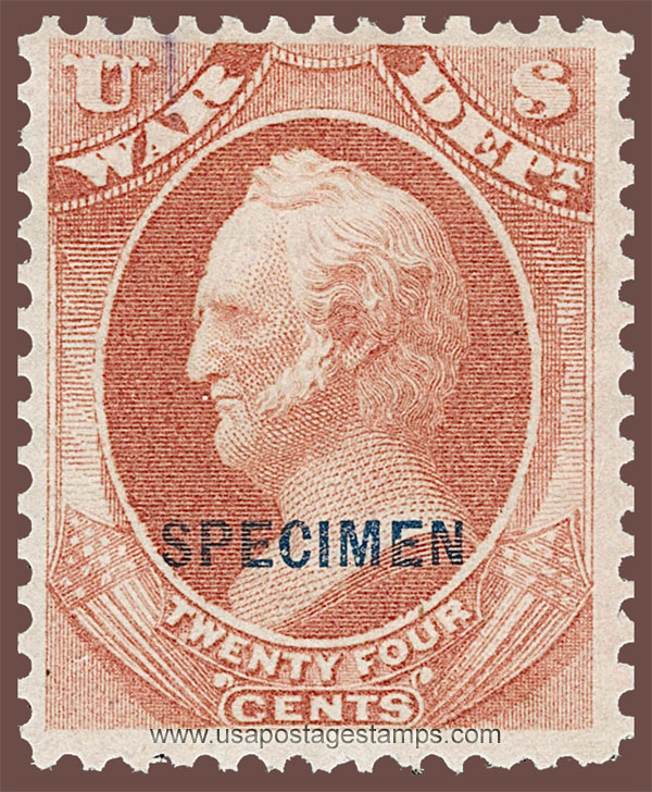 US 1879 Winfield Scott (1786-1866) 24c. Official OVPT. Scott. O91S