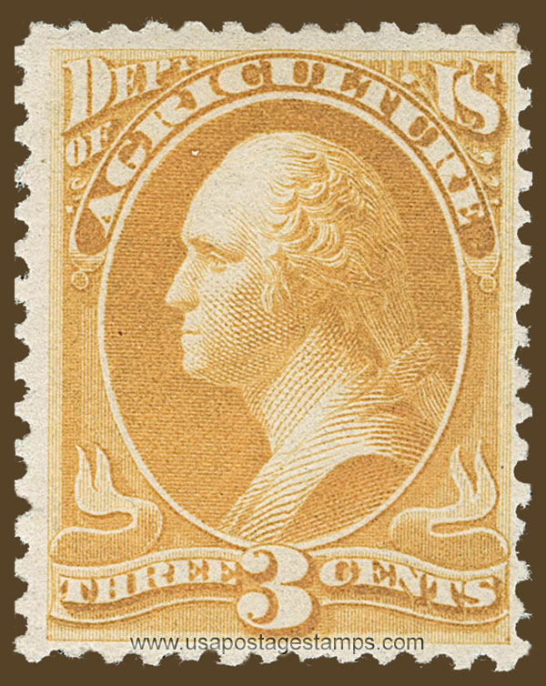 US 1879 George Washington (1732-1799) 3c. Official Scott. O95