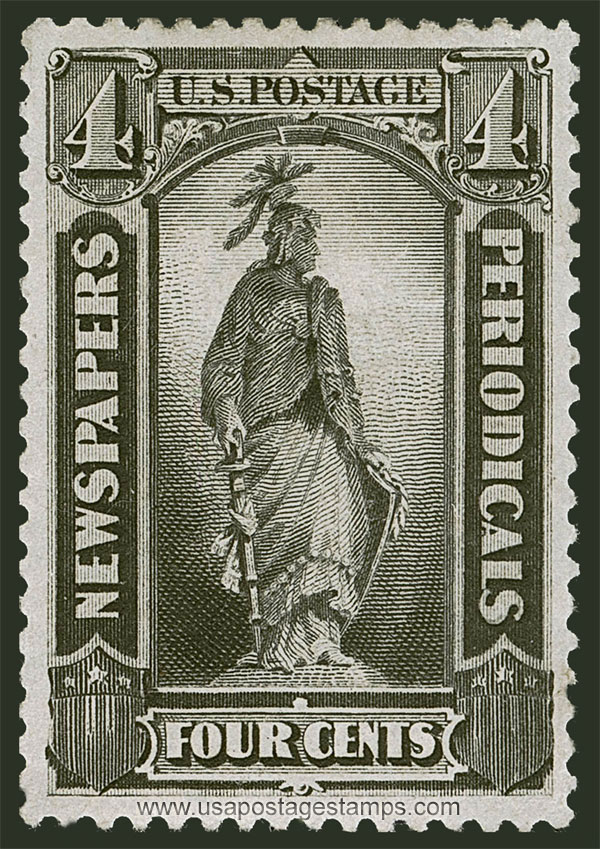 US 1879 Statue of Freedom 4c. Scott. PR59 Newspaper Stamp