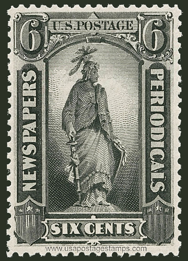 US 1879 Statue of Freedom 6c. Scott. PR60 Newspaper Stamp