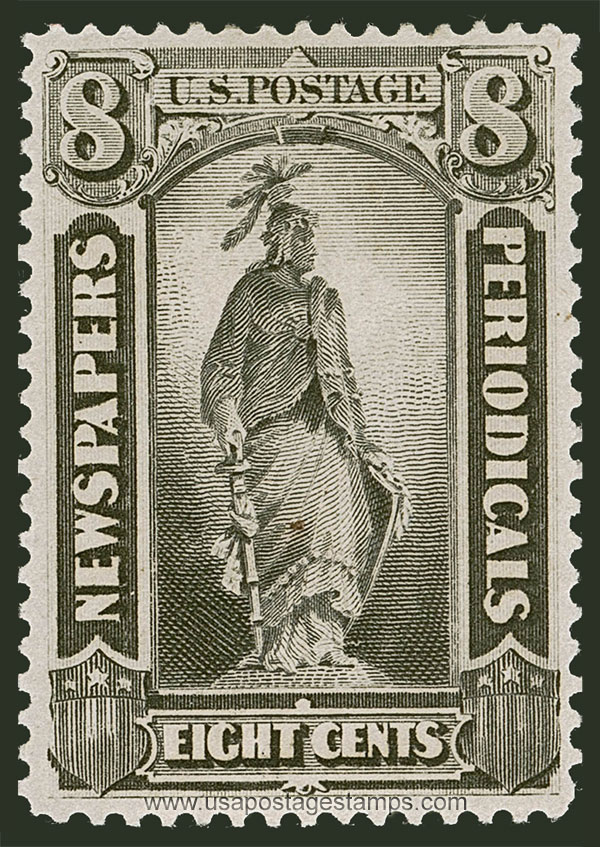 US 1879 Statue of Freedom 8c. Scott. PR61 Newspaper Stamp