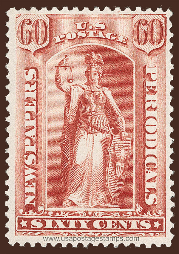 US 1879 Justice 60c. Scott. PR67 Newspaper Stamp