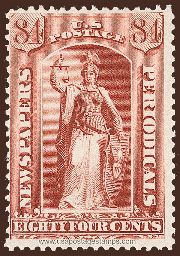 US 1879 Justice 84c. Scott. PR69 Newspaper Stamp