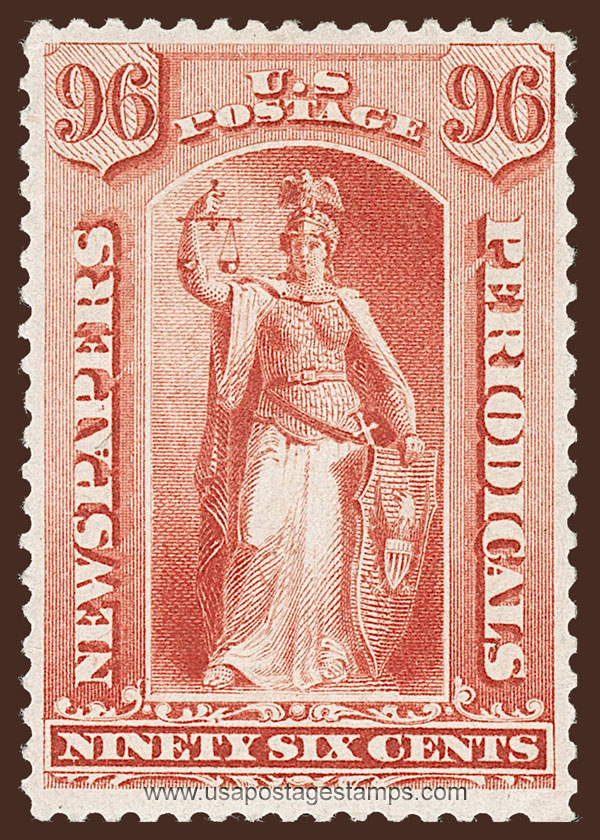 US 1879 Justice 96c. Scott. PR70 Newspaper Stamp